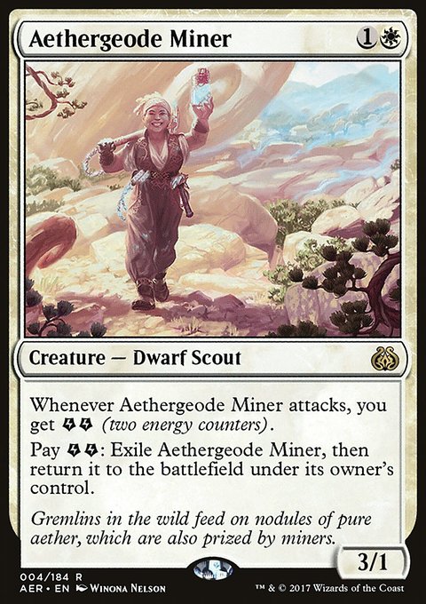 Aethergeode Miner, Aether Revolt #4, Magic: The Gathering card