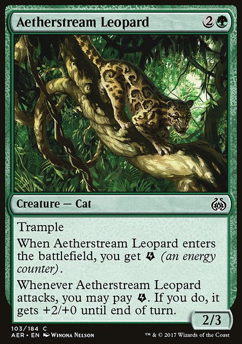 Aetherstream Leopard, Aether Revolt #103, Magic: The Gathering card