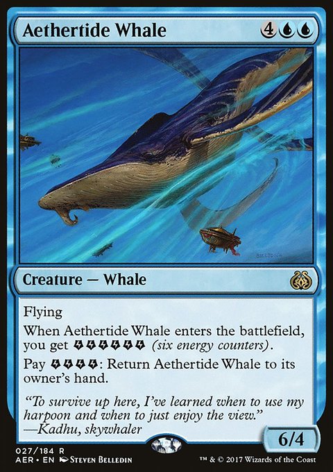 Aethertide Whale, Aether Revolt #27, Magic: The Gathering card