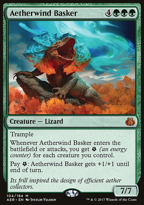 Aetherwind Basker, Aether Revolt #104, Magic: The Gathering card