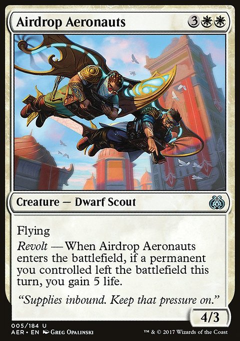 Airdrop Aeronauts, Aether Revolt #5, Magic: The Gathering card