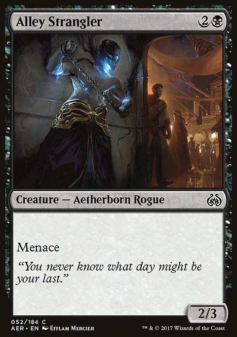 Alley Strangler, Aether Revolt #52, Magic: The Gathering card