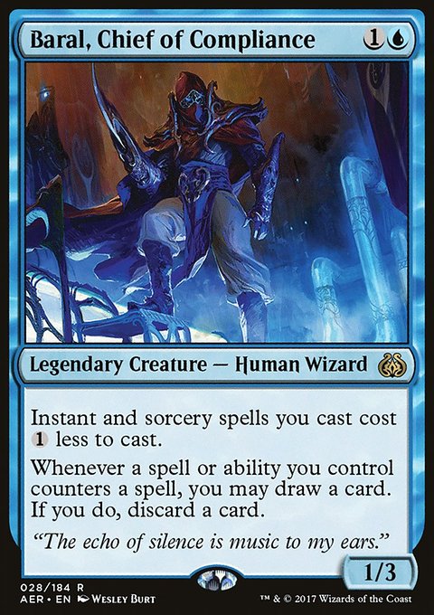 Baral, Chief of Compliance, Aether Revolt #28, Magic: The Gathering card