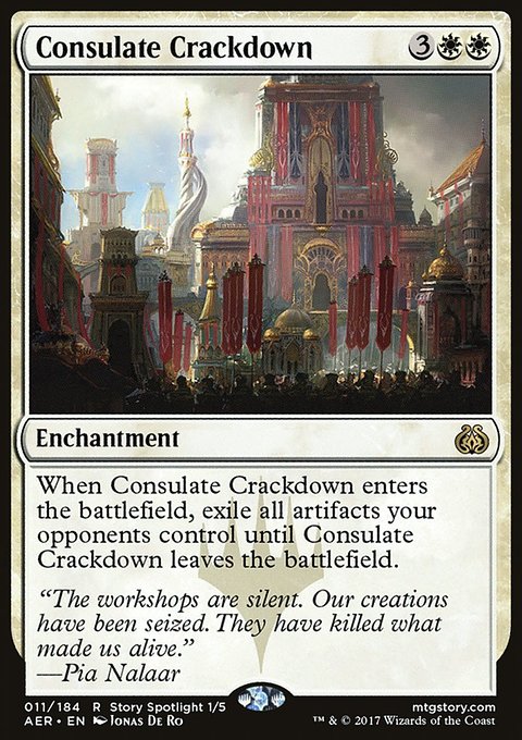 Consulate Crackdown, Aether Revolt #11, Magic: The Gathering card