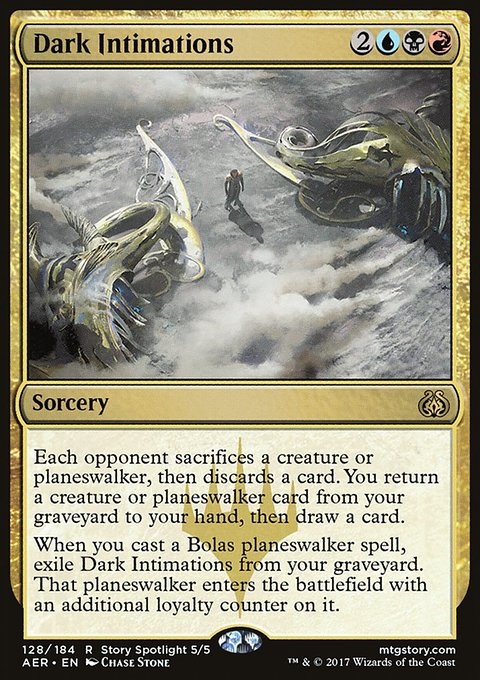 Dark Intimations, Aether Revolt #128, Magic: The Gathering card