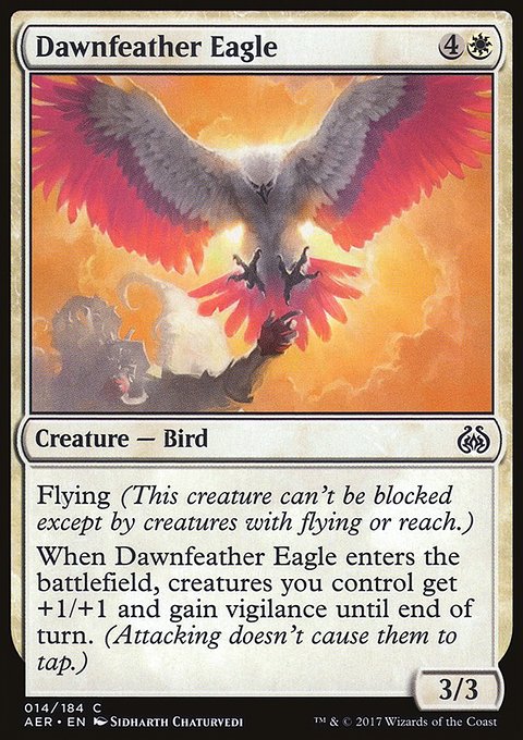Dawnfeather Eagle, Aether Revolt #14†, Magic: The Gathering card
