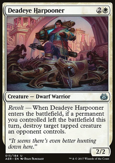 Deadeye Harpooner, Aether Revolt #15, Magic: The Gathering card