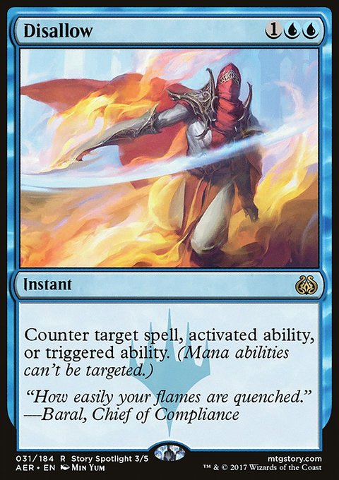 Disallow, Aether Revolt #31, Magic: The Gathering card