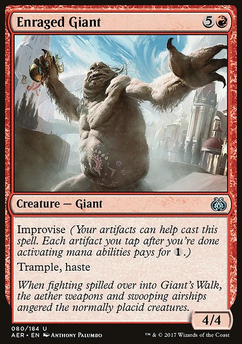 Enraged Giant, Aether Revolt #80, Magic: The Gathering card
