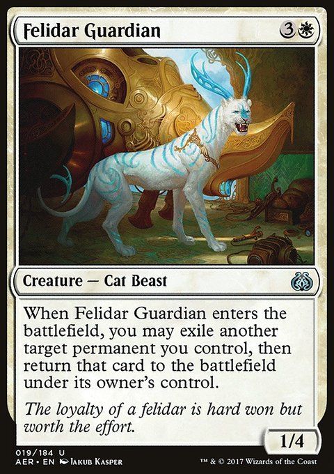 Felidar Guardian, Aether Revolt #19, Magic: The Gathering card