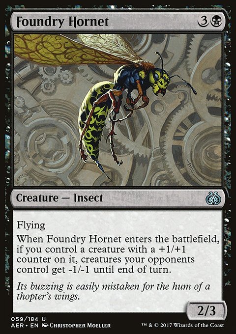 Foundry Hornet, Aether Revolt #59, Magic: The Gathering card