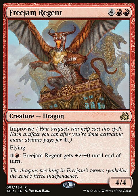 Freejam Regent, Aether Revolt #81, Magic: The Gathering card