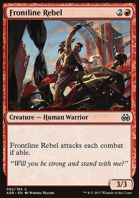 Frontline Rebel, Aether Revolt #82, Magic: The Gathering card