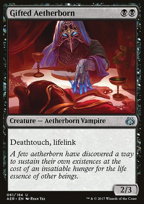 Gifted Aetherborn, Aether Revolt #61, Magic: The Gathering card