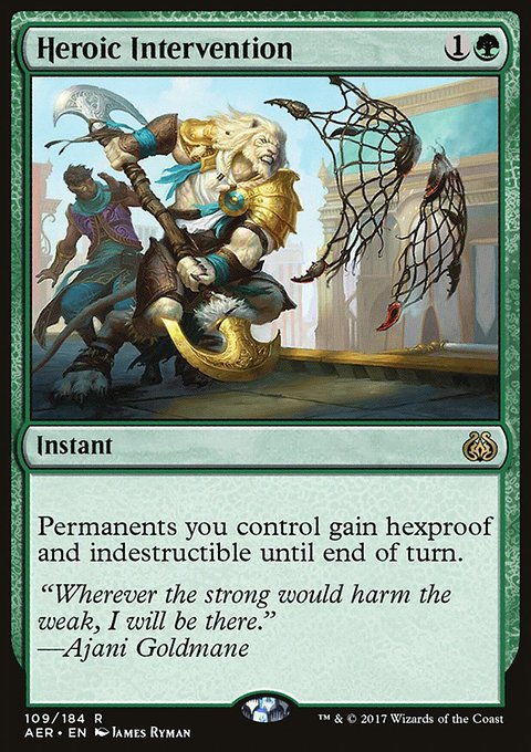 Heroic Intervention, Aether Revolt #109, Magic: The Gathering card