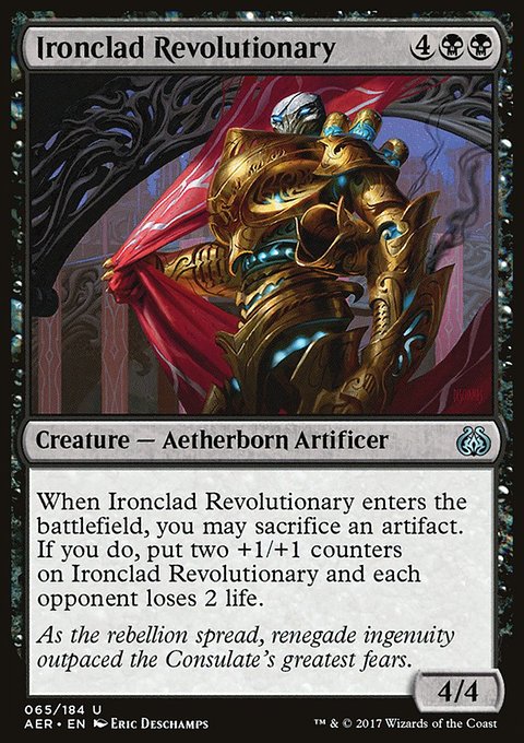 Ironclad Revolutionary, Aether Revolt #65, Magic: The Gathering card