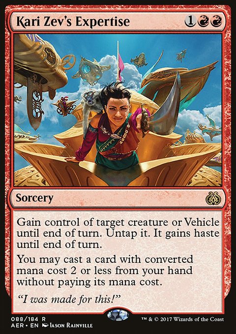 Kari Zev's Expertise, Aether Revolt #88, Magic: The Gathering card