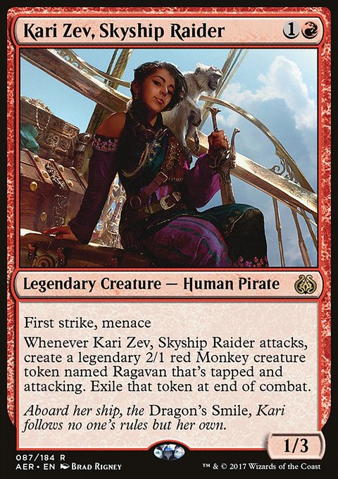 Kari Zev, Skyship Raider, Aether Revolt #87, Magic: The Gathering card