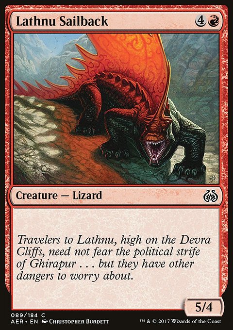 Lathnu Sailback, Aether Revolt #89, Magic: The Gathering card