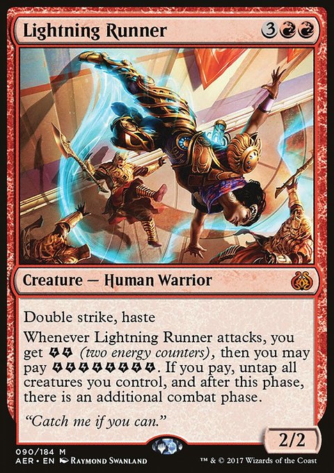 Lightning Runner, Aether Revolt #90, Magic: The Gathering card