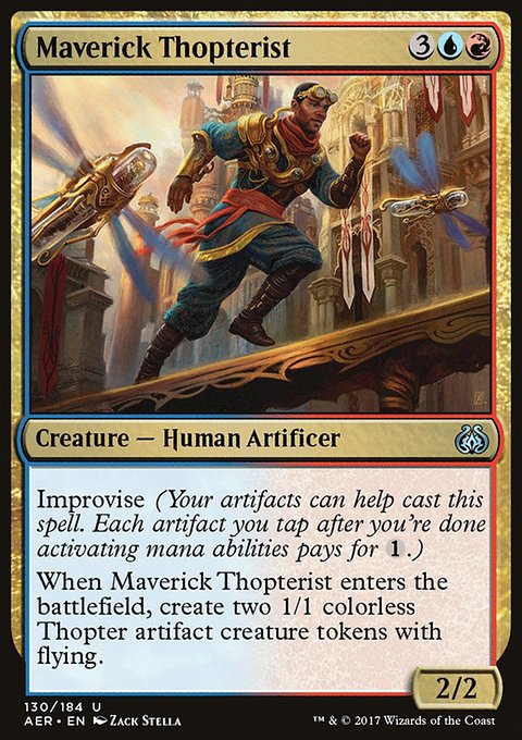 Maverick Thopterist, Aether Revolt #130, Magic: The Gathering card