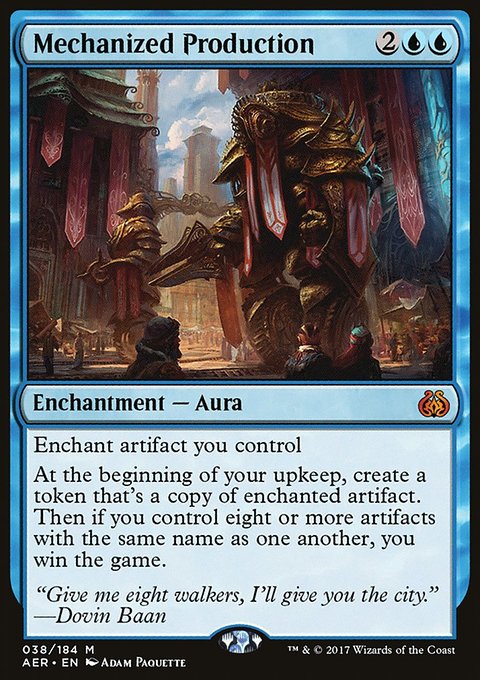 Mechanized Production, Aether Revolt #38, Magic: The Gathering card