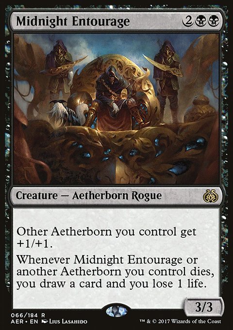 Midnight Entourage, Aether Revolt #66, Magic: The Gathering card