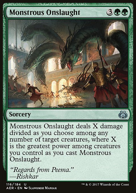 Monstrous Onslaught, Aether Revolt #116, Magic: The Gathering card