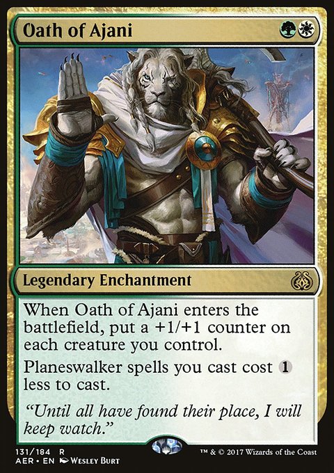Oath of Ajani, Aether Revolt #131, Magic: The Gathering card