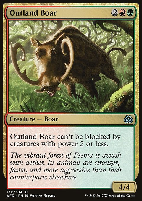 Outland Boar, Aether Revolt #132, Magic: The Gathering card