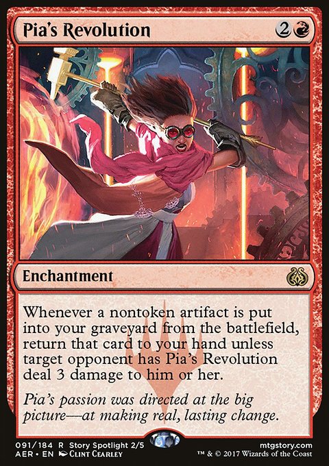 Pia's Revolution, Aether Revolt #91, Magic: The Gathering card