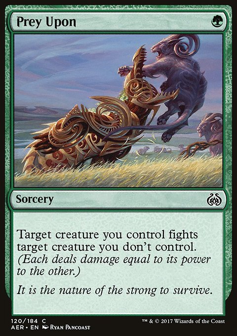 Prey Upon, Aether Revolt #120, Magic: The Gathering card
