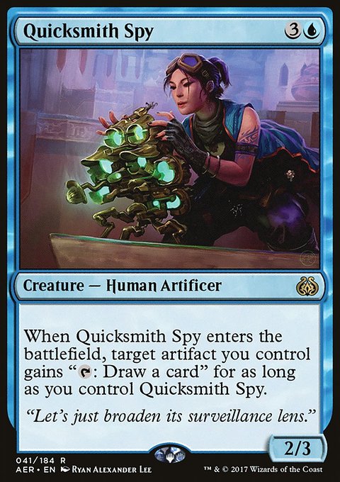 Quicksmith Spy, Aether Revolt #41, Magic: The Gathering card
