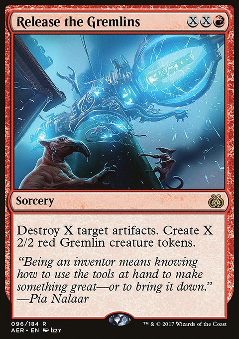 Release the Gremlins, Aether Revolt #96, Magic: The Gathering card