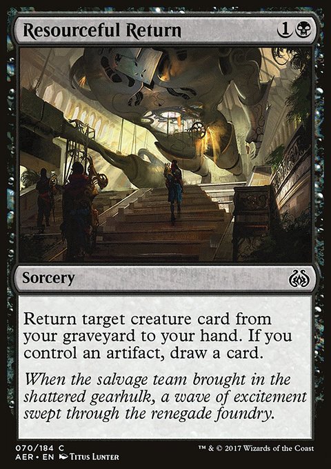 Resourceful Return, Aether Revolt #70, Magic: The Gathering card