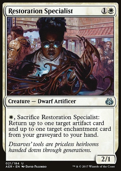 Restoration Specialist, Aether Revolt #21, Magic: The Gathering card