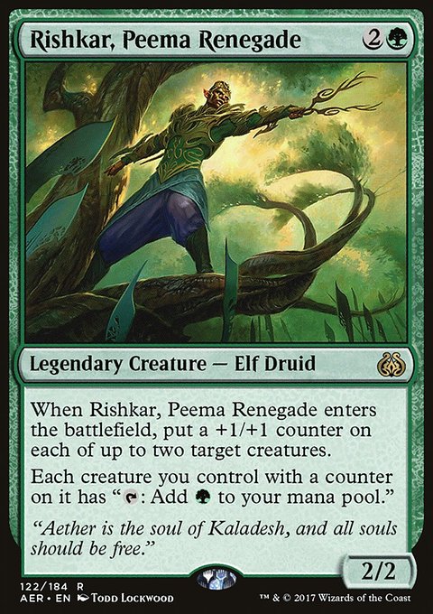 Rishkar, Peema Renegade, Aether Revolt #122, Magic: The Gathering card