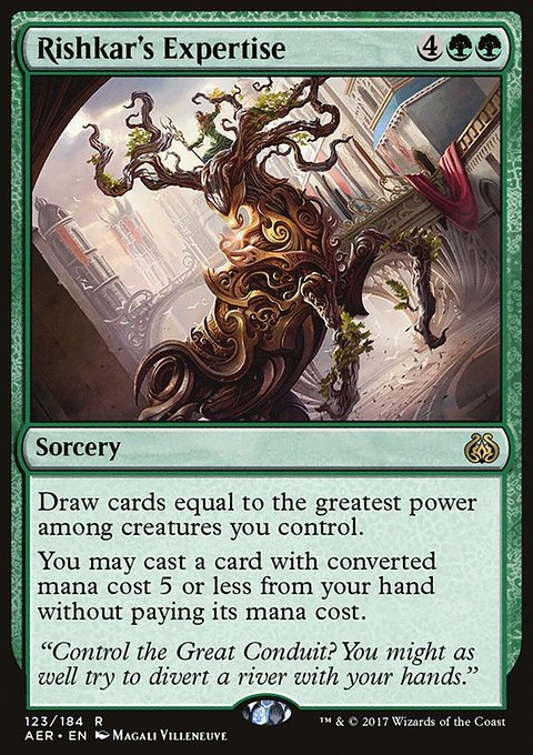 Rishkar's Expertise, Aether Revolt #123, Magic: The Gathering card