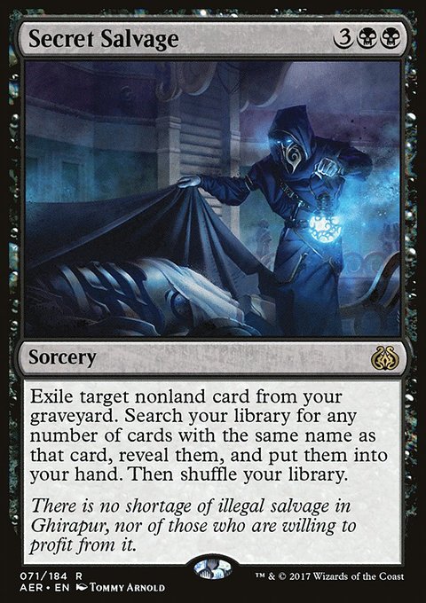 Secret Salvage, Aether Revolt #71, Magic: The Gathering card