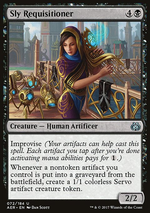 Sly Requisitioner, Aether Revolt #72, Magic: The Gathering card