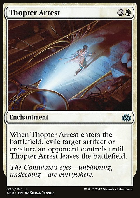 Thopter Arrest, Aether Revolt #25, Magic: The Gathering card
