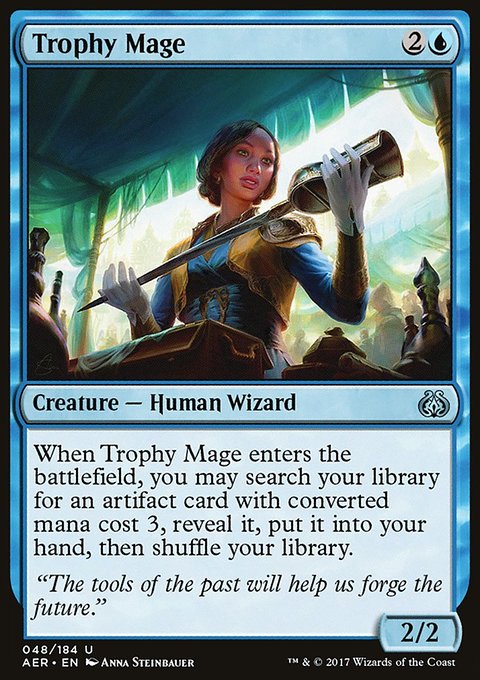 Trophy Mage, Aether Revolt #48, Magic: The Gathering card