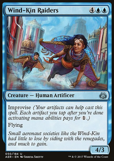 Wind-Kin Raiders, Aether Revolt #50, Magic: The Gathering card