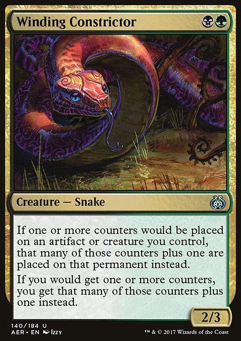 Winding Constrictor, Aether Revolt #140, Magic: The Gathering card
