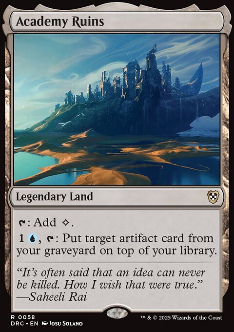 Academy Ruins, Aetherdrift Commander #58, Magic: The Gathering card