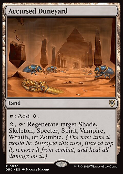 Accursed Duneyard, Aetherdrift Commander #20, Magic: The Gathering card