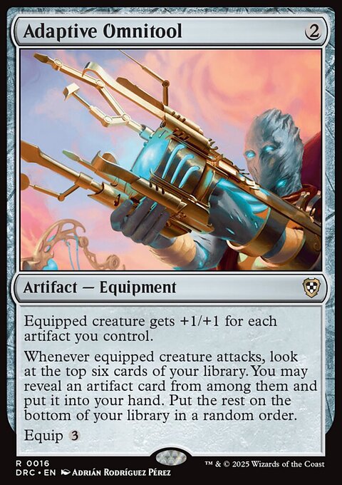Adaptive Omnitool, Aetherdrift Commander #16, Magic: The Gathering card