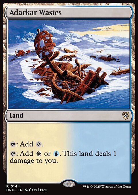 Adarkar Wastes, Aetherdrift Commander #144, Magic: The Gathering card