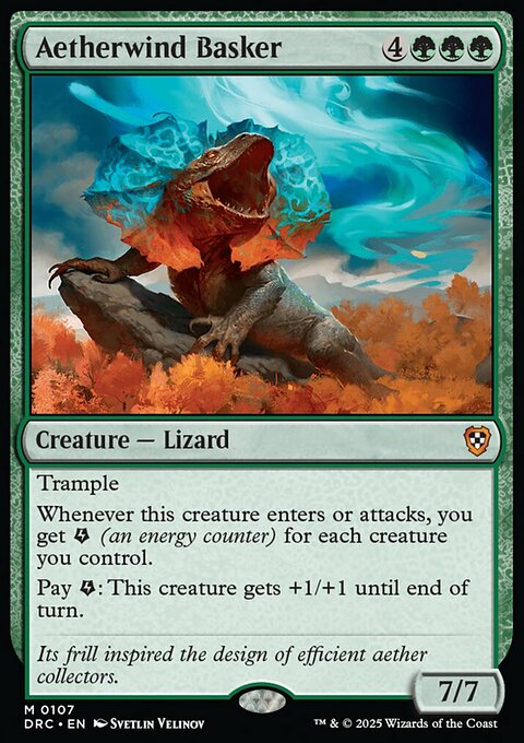 Aetherwind Basker, Aetherdrift Commander #107, Magic: The Gathering card