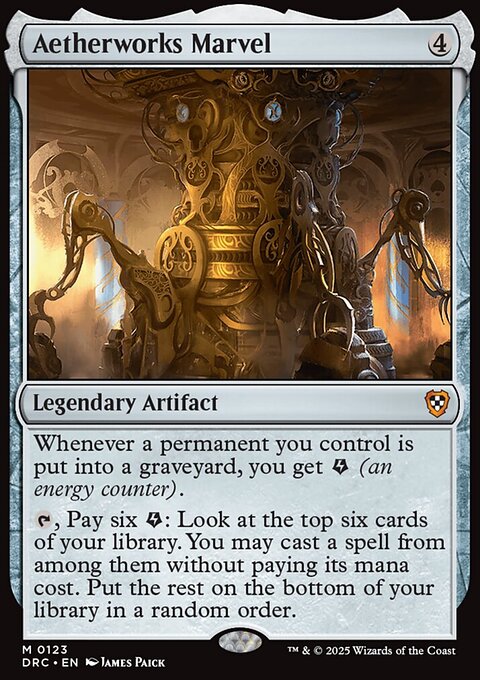 Aetherworks Marvel, Aetherdrift Commander #123, Magic: The Gathering card